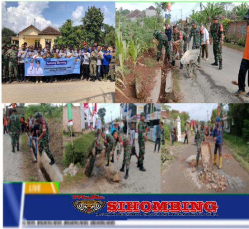 *Koramil 421-06/Natar Bersama Forkopicam gotong royong Dalam rangka menciptakan lingkungan yang ABRI (Asri, Bersih, Rapih dan Indah)*